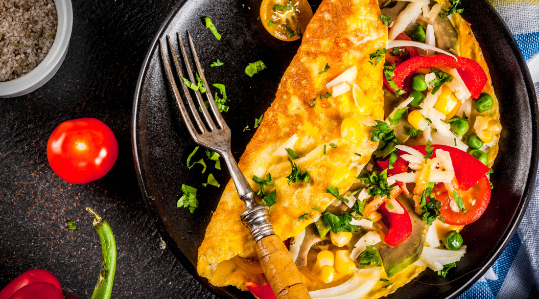 Omelette (tortilla francesa) con harina de garbanzo Noom Es